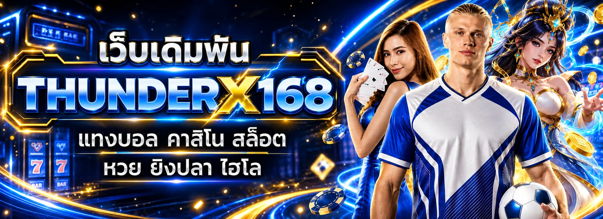 THUNDERX168 เว็บตรง รวมแทงบอล คาสิโน สล็อต หวย ยิงปลา และไฮโล